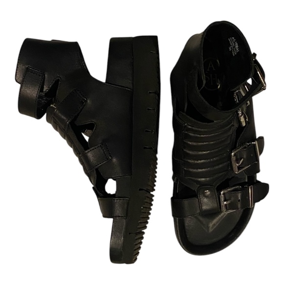 Ash black leather platform gladiator sandals. Sz 36 - Picture 3 of 16